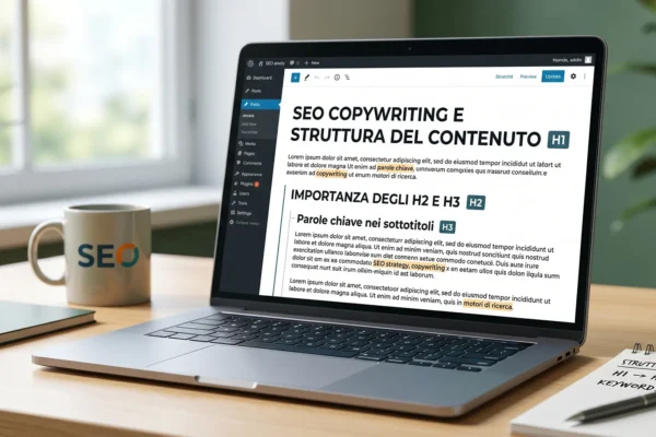 Processo creativo di SEO copywriting e ottimizzazione testi per il web realizzato da Italy SWAG